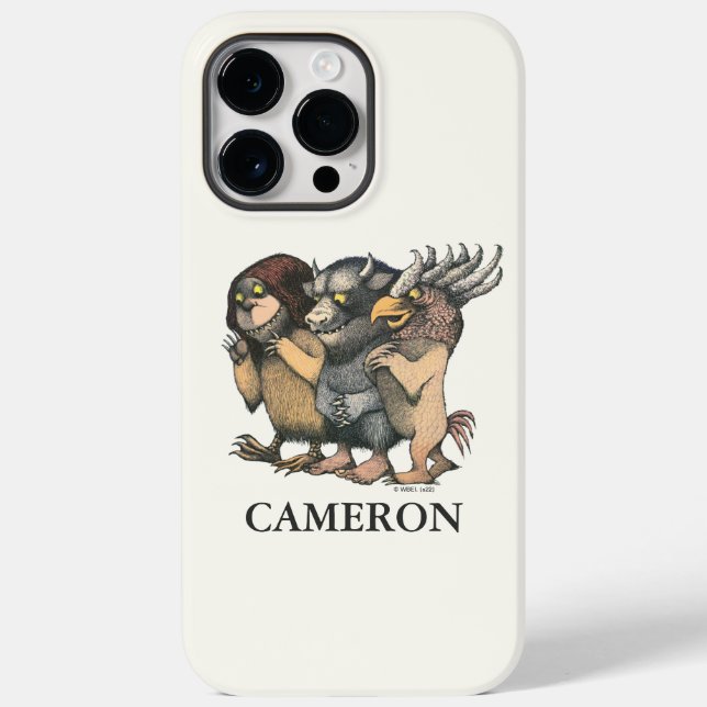 Coques Case-Mate iPhone Où sont les monstres | Ajoutez votre nom (Verso)