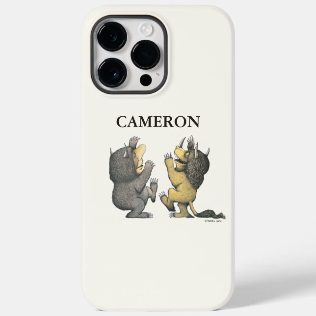 Coques Case-Mate iPhone Où sont les monstres | Ajoutez votre nom (Verso)