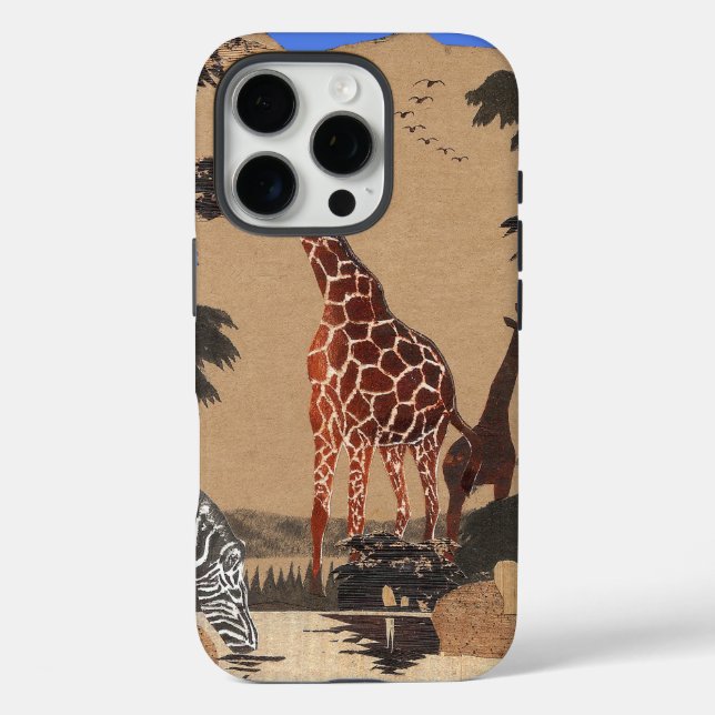 Coques Case-Mate iPhone Ouganda - Carte de la faune - Imprimer (Verso)