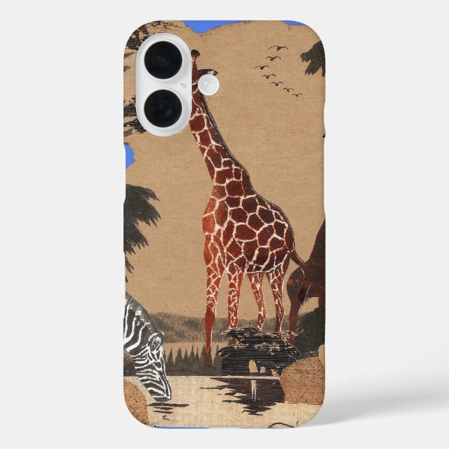 Coques Case-Mate iPhone Ouganda - Carte de la faune - Imprimer (Verso)
