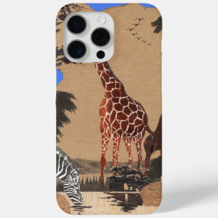 Coque iPhone 15 Pro Max Ouganda - Carte de la faune - Imprimer