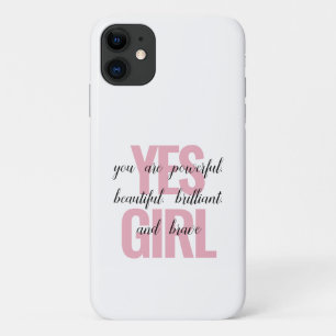 Case-Mate iPhone Case Oui Fille Tu Es Belle Impression de Fille Motivati