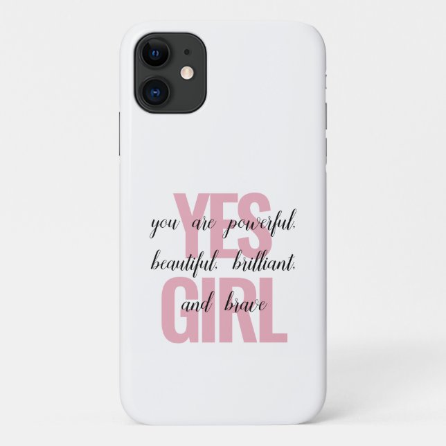 Coques Case-Mate iPhone Oui Fille Tu Es Belle Impression de Fille Motivati (Dos)