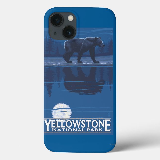 Coques Case-Mate iPhone Ours au clair de lune - Parc national de Yellowsto (Verso)