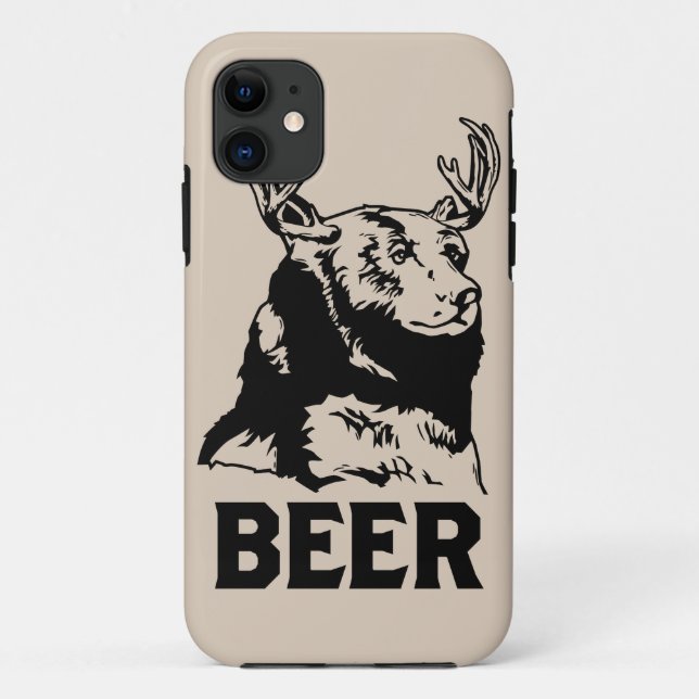 Coques Case-Mate iPhone Ours + Cerf = Bière (Dos)