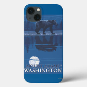 iPhone 13 Coque Ours dans le clair de lune - bâti Adams,
