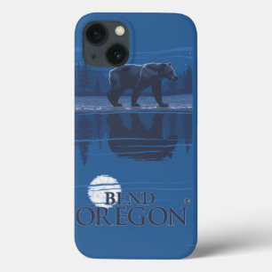 Coque Case-Mate iPhone Ours dans le clair de lune - courbure, Orégon