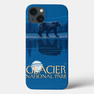 Etui iPhone 13 Ours dans le clair de lune - parc national de