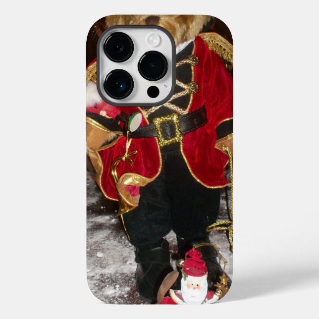 Coques Case-Mate iPhone Ours en peluche de Noël royal | Impression d'art d (Verso)
