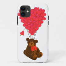 Ours en peluche et ballons cardiaques