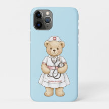 Ours en peluche infirmière personnalisé Nom person