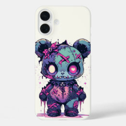 Coque Pour iPhone 16 Plus Ours en peluche jouet Halloween