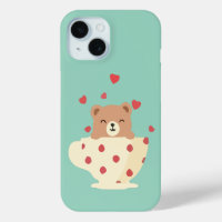 Ours en peluche souriant confortablement dans une