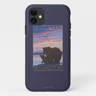 Coque iPhone 11 Ours et cub - Latouche, Alaska