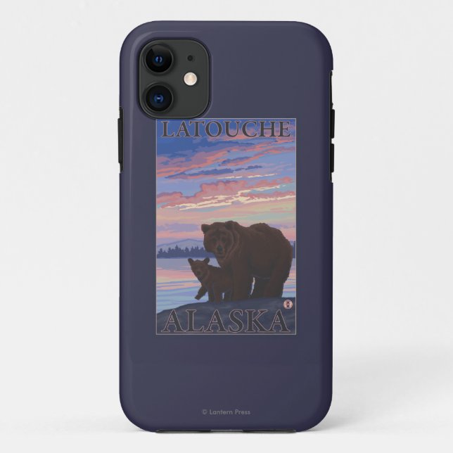 Coques Case-Mate iPhone Ours et cub - Latouche, Alaska (Dos)