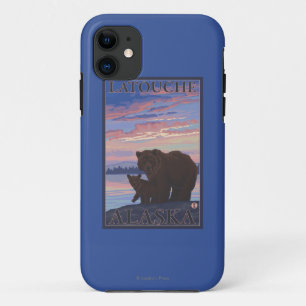 Coque iPhone 11 Ours et cub - Latouche, Alaska
