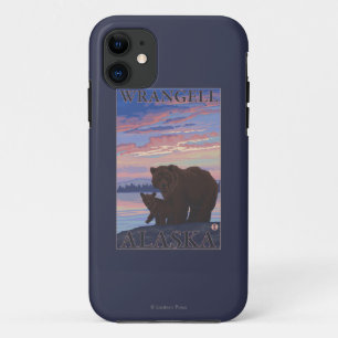 Coque iPhone 11 Ours et CUB - Wrangell, Alaska