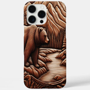 Coque iPhone 16 Pro Max Ours inspiré du cuir dans la nature