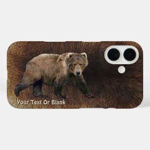 Coque Pour iPhone 16 Ours Kodiac sur fourrure de caribou