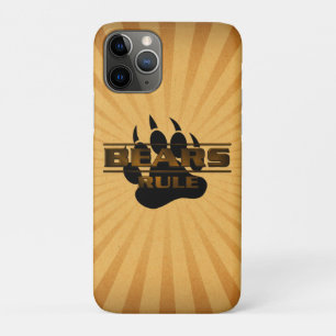 Coque iPhone 11 Pro Ours magnifiques et très cool règnent sur la patte