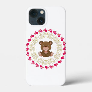 Case-Mate iPhone Case Ours mignon dans une couronne florale