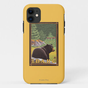 Case-Mate iPhone Case Ours noir dans la forêt - Idaho