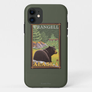 Coque iPhone 11 Ours noir dans la forêt - Wrangell, Alaska