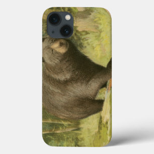 Case-Mate iPhone Case Ours noir faisant un pas sur un tronc d'arbre