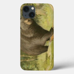 Coque Case-Mate iPhone Ours noir sur un tronc d'arbre