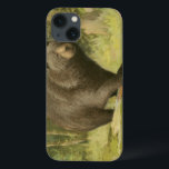 Case-Mate iPhone Case Ours noir sur un tronc d'arbre<br><div class="desc">Ce dessin d'Oliver Kemp illustre un ours brun qui marche sur un arbre tombé dans une forêt. Les couleurs vert pastel sont apaisantes pour l'oeil et créent une agréable sensation de chaleur de l'éveil de la nature au printemps. Un grand ajout à tout décor rustique de maison!</div>