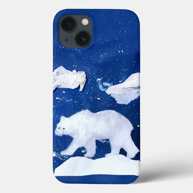 Coques Case-Mate iPhone Ours polaire "Art by Kids" (Verso)