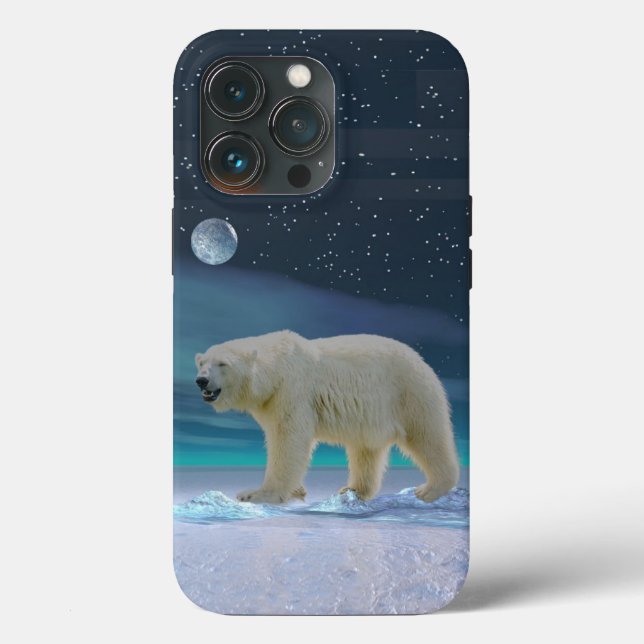 Coques Case-Mate iPhone Ours polaire au clair de lune (Verso)