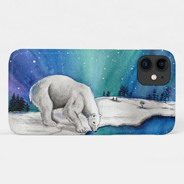 Coques Case-Mate iPhone Ours polaire auroral (Dos (Horizontal))