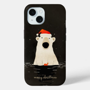 Coque Case-Mate iPhone Ours polaire père Noël