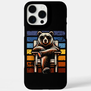 Coque iPhone 16 Pro Max Ours Rétro Cool en Lunettes de Soleil 70s 80s 90s 