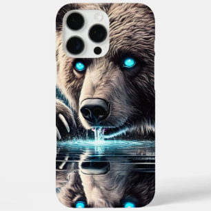 Coque iPhone 16 Pro Max Ours serein et reflet fierce ombragée