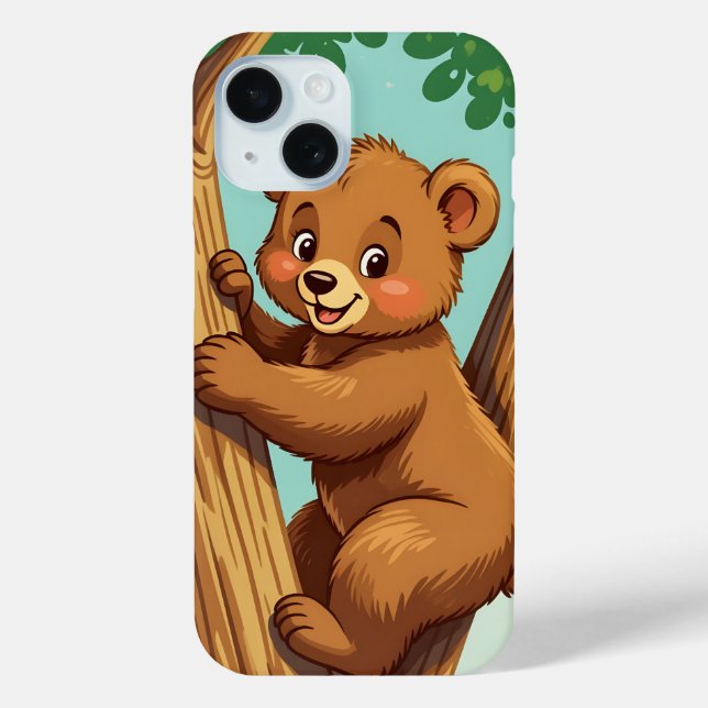 Coques Case-Mate iPhone Ourson mignon grimpant à un arbre (Verso)