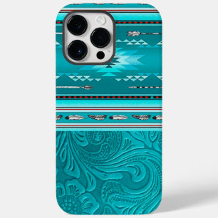 Coque Case-Mate iPhone Outil en cuir Turquoise Tribal Navajo