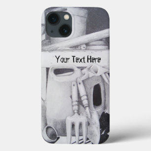 Etui iPhone 13 outils de jardinage et pots encore vie pour les ja