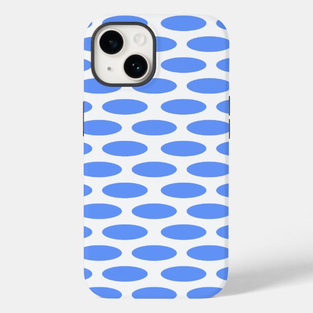 Coques Case-Mate iPhone Oval moderne bleu à Emporiomoffa (Verso)