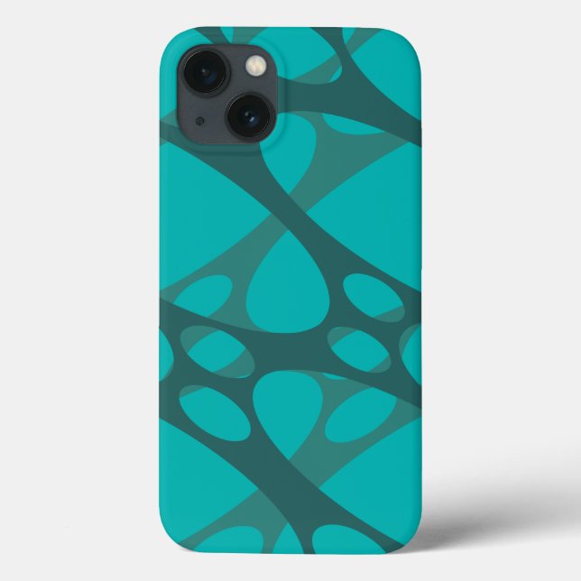 Coques Case-Mate iPhone Ovales à couche turquoise (Verso)