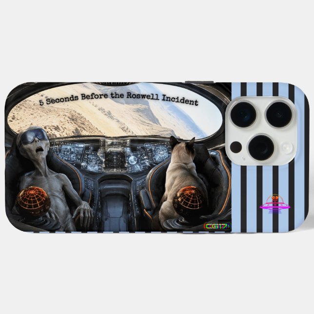 Coques Case-Mate iPhone OVNI de Roswell (Verso (horizontal))