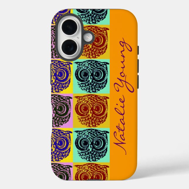 Coques Case-Mate iPhone owl birds pattern / name (Verso)