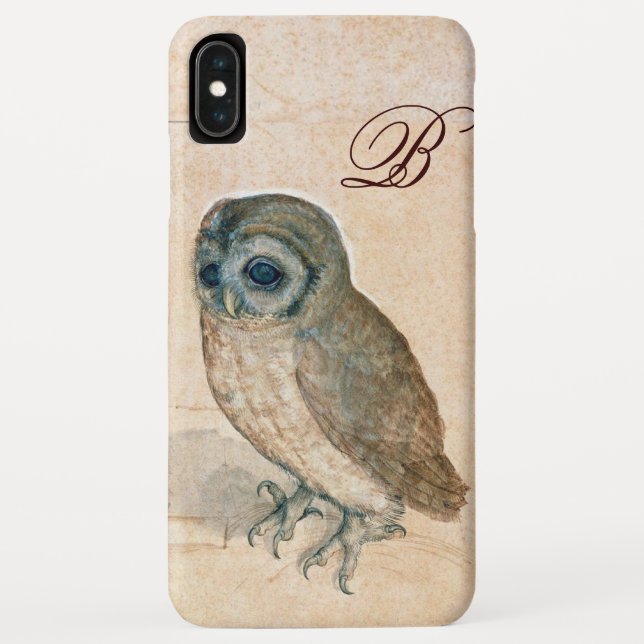 Coques Case-Mate iPhone OWL, PIink, Sepia Monogramme (Dos)