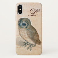 OWL, PIink, Sepia Monogramme