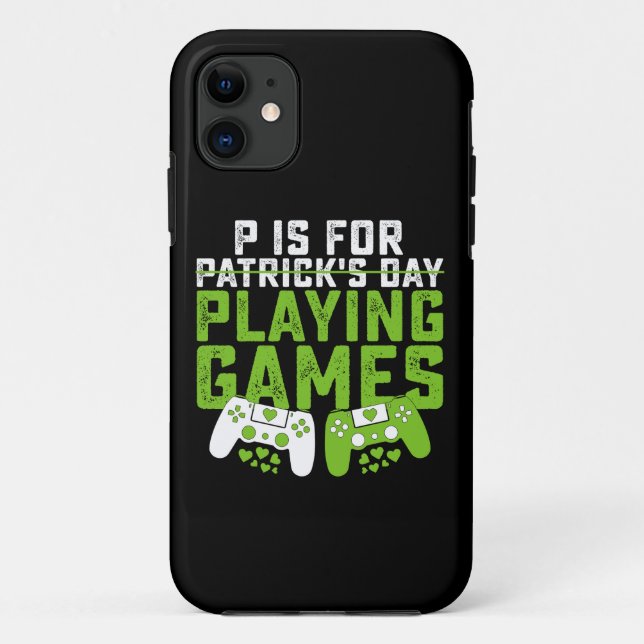 Coques Case-Mate iPhone P Est Pour Jouer Jeux Gamer Jeu St Patrick's (Dos)