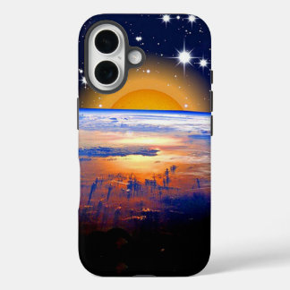 Coque Pour iPhone 16 pacific,space with earth