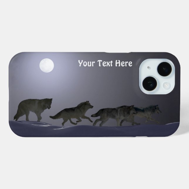 Coques Case-Mate iPhone Pack Wolf - Nuit brillante (Verso (horizontal))