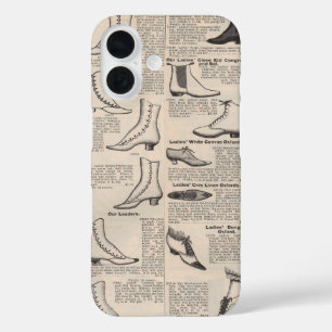 Coque Pour iPhone 16 Page de catalogue de chaussures pour dames ancienn