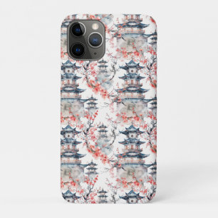 Case-Mate iPhone Case Pagode chinoise aquarelle aux fleurs de cerisiers